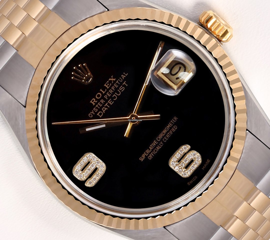 Buying Replica Rolex Datejust 16233 Two Tone 36mm Watch 18k Gold Fluted ...